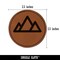Mountain Range Round Iron-On Engraved Faux Leather Patch Applique - 2.5"